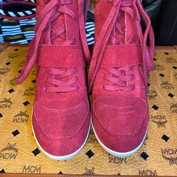 ASH ‘Bowie’ Suede Hidden Wedge Sneaker Bootie, size 40M - Picture 10 of 11